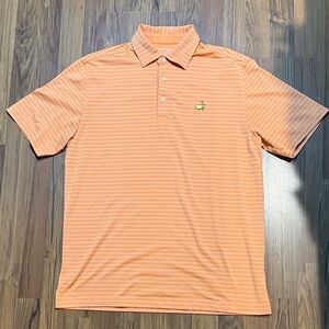 Masters Orange Striped Polo Shirt